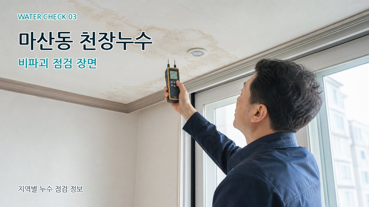 마산동 천장누수 누수탐지 이미지