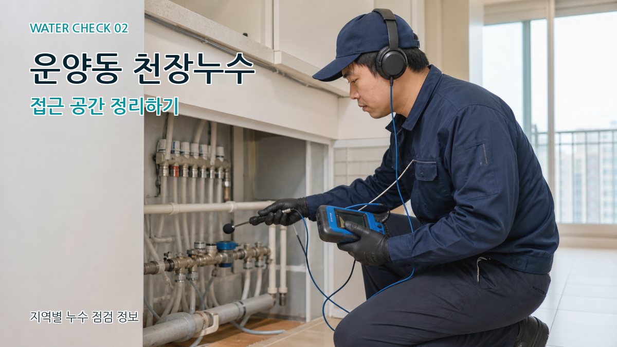 운양동 화장실누수 누수탐지 이미지