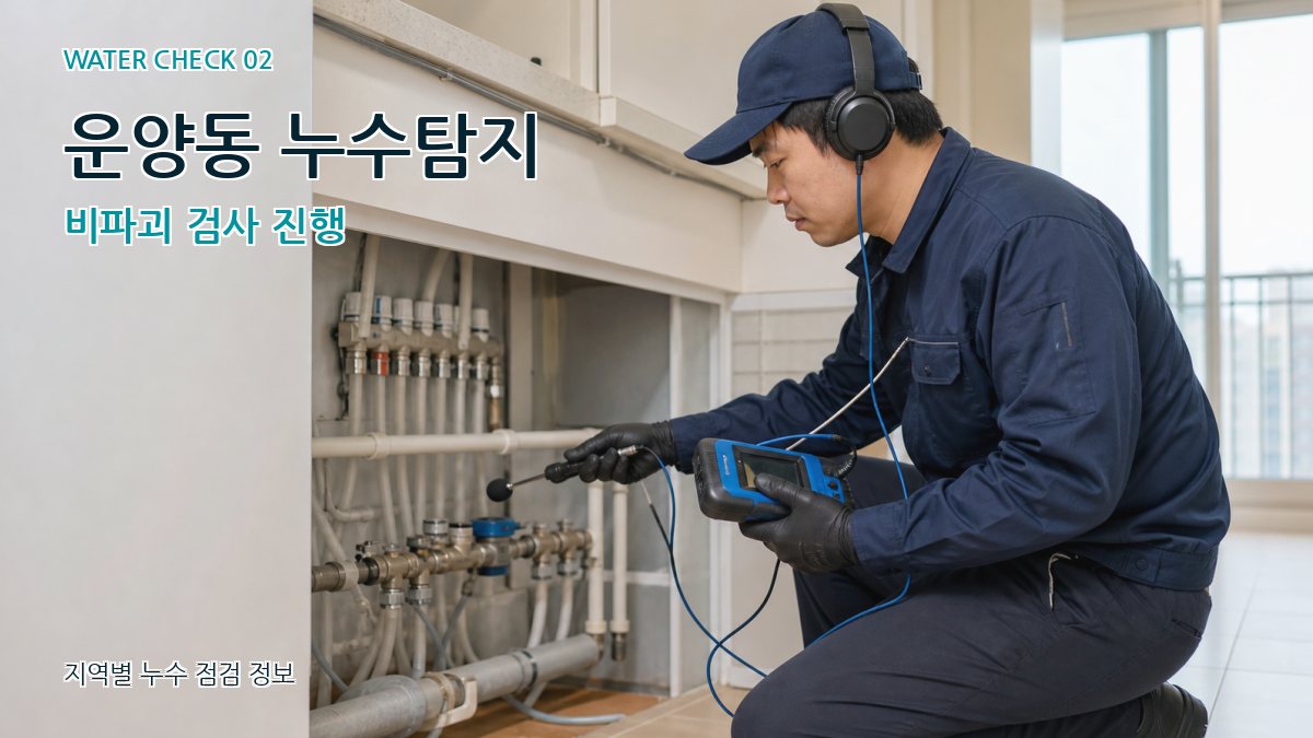 운양동 화장실누수 누수탐지 이미지