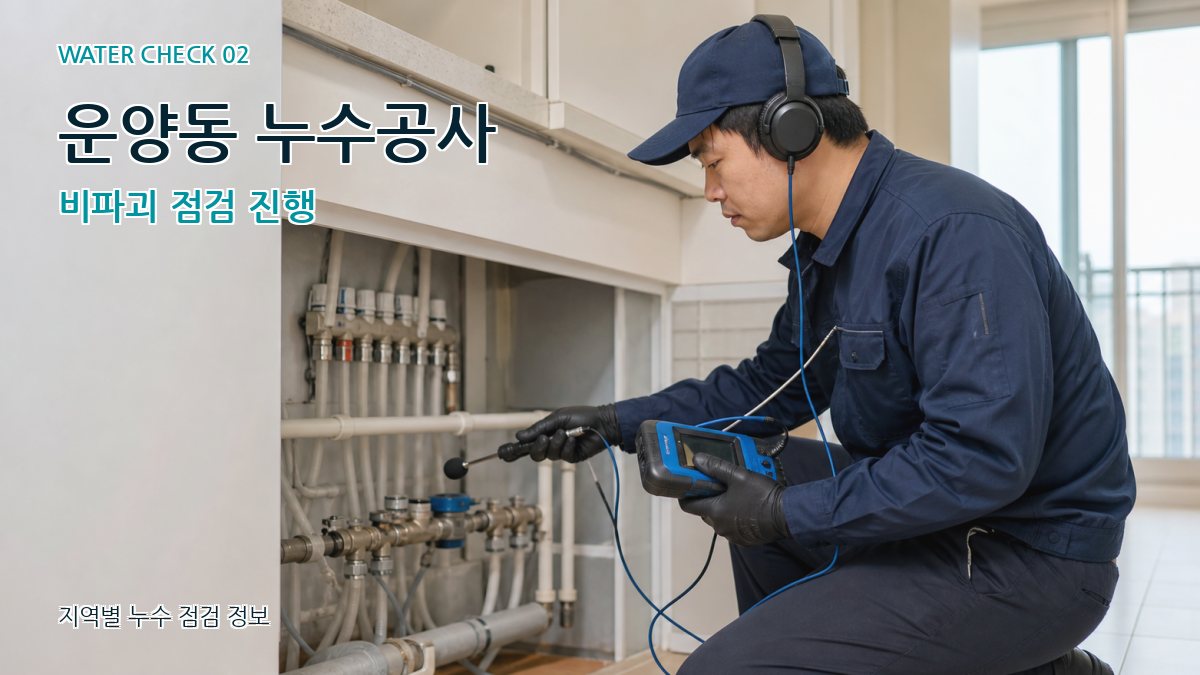 운양동 화장실누수 누수탐지 이미지