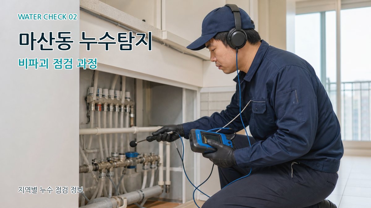마산동 화장실누수 누수탐지 이미지