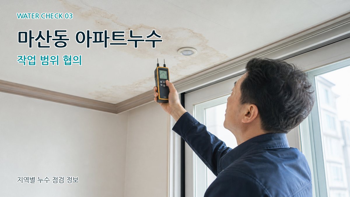 마산동 천장누수 누수탐지 이미지