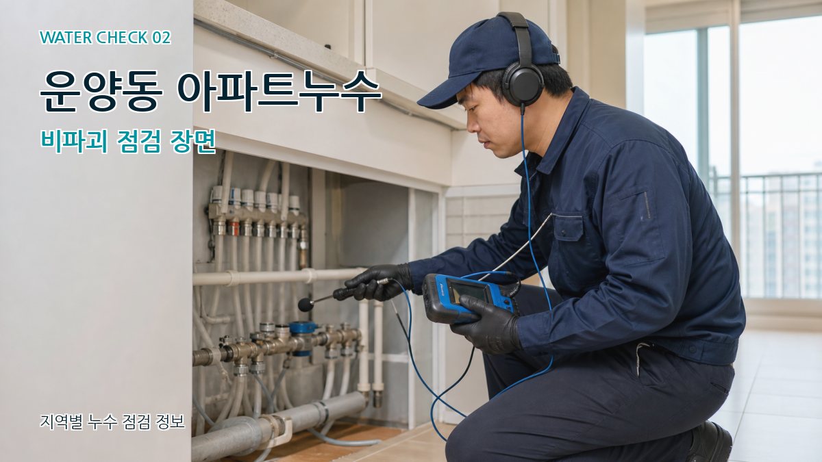운양동 화장실누수 누수탐지 이미지